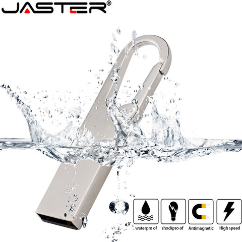 JASTER Metalen USB Flash Drive 64 gb thumbdrive 16GB 4GB Pendrive 32gb Flash Memory Stick 128gb waterdicht pen Drive usb disk ► Photo 1/5