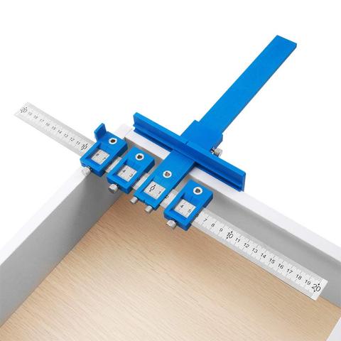 Power Tools Punch Locator, Drill Guide Sleeve Cabinet Hardware Jig,Template Wood Drilling Dowelling for Installation of Handles ► Photo 1/6