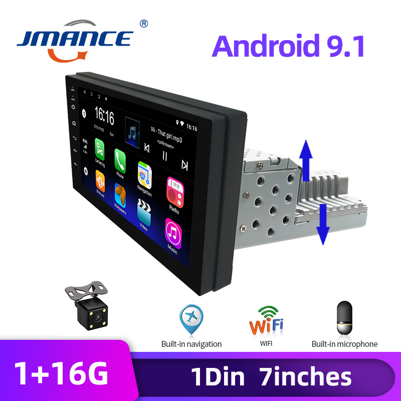 7" Car Radio 2 DIN Android 9.1 GPS Stereo Navi MP5 Player WiFi Quad Core Mirror