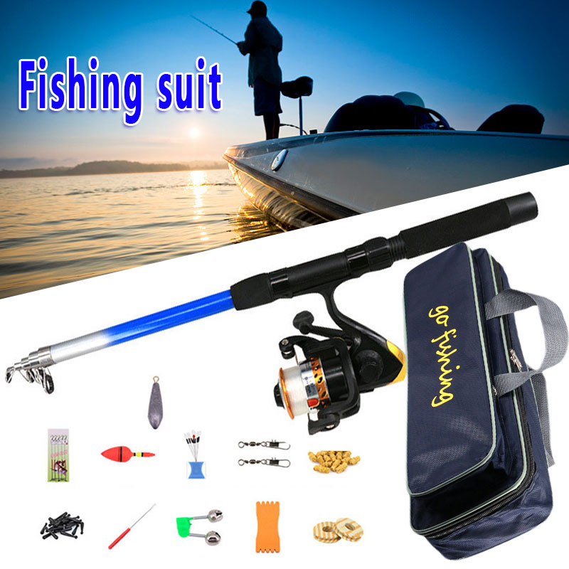 Fishing Casting Bag Portable Carbon Fiber Rod Reel Lures Combo Travel Accessory 