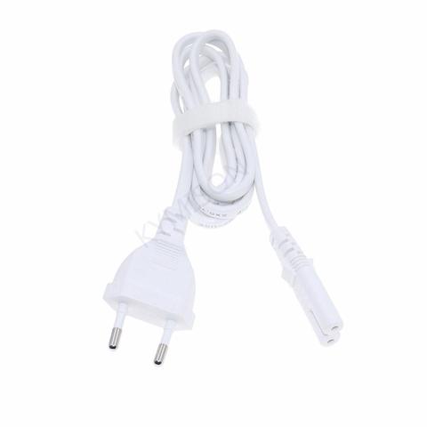 EU European To IEC 320 C7 AC Power Cord For Camera Charging Notebook Adapter, EU Firgure 8 2 Prong Extension Cable White 1.5m ► Photo 1/6