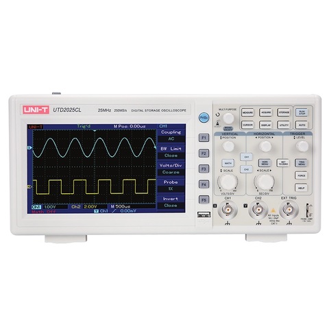 UNI-T Digital Storage Oscilloscope UTD2025CL/UTD2052CL/UTD2052CEX/UTD2102CEX 25MHz/50MHz/100MHz 250MS/s/500MS/s/1GS/s 2CH ► Photo 1/5