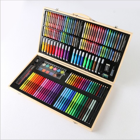 180 pcs super mega art set Non-toxic watercolor pen Creative Learning  stationery artistic drawing sets gift for kids - Price history & Review, AliExpress Seller - Children's stationery Store