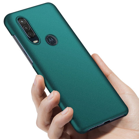 for Motorola Moto One Action Case Luxury Matte Hard PC Cover Case for Motorola One Vision Zoom Macro G8 Plus Back Cover XT1941 ► Photo 1/6