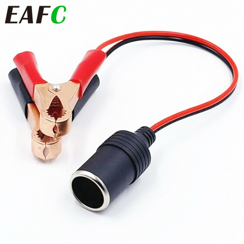 Car Battery Terminal Clip-on Cigarette Lighter Power Socket Adaptor 12v Camping xmas ► Photo 1/6