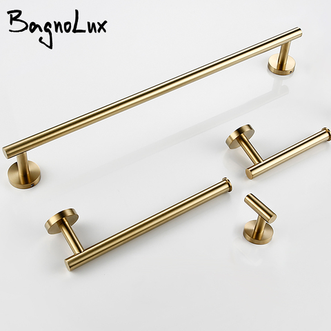 BagnoLux Stainless Steel Four Colors Round Beautiful Wall Hook Toilet Paper Holder Towel Ring Towel Bar Bathroom Accessories ► Photo 1/1