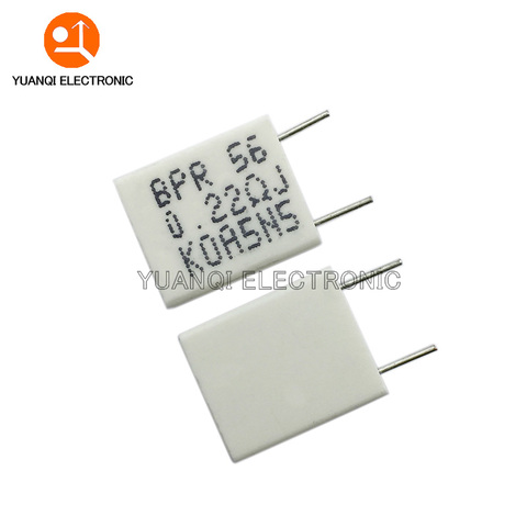 10pcs BPR56 5W 0.01 0.05 0.1 0.15 0.22 0.25 0.33 0.5 ohm Non-inductive Ceramic Cement Resistor 0.1R 0.15R 0.22R 0.25R 0.33R 0.5R ► Photo 1/2