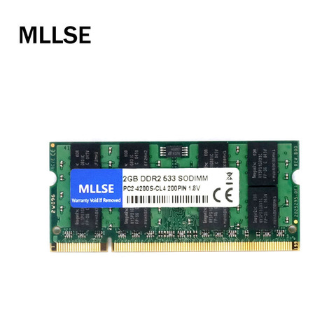 MLLSE New Sealed SODIMM DDR2 533Mhz 2GB PC2-4200 memory for Laptop RAM,good quality!high compatible! ► Photo 1/3