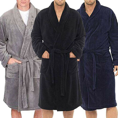 Mens & Ladies Cotton Terry Towelling Shawl Bathrobe Dressing Gown Bath Robe ► Photo 1/6