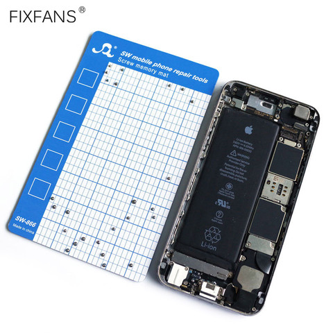 FIXFANS Magnetic Screw Mat Memory Chart Mobile Phone Repair Work Pad for iPhone iPad Tablet Laptop Repair Tools 145 x 90 mm ► Photo 1/5