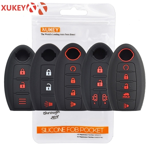 Silicone Car Remote Key Case Cover For Nissan Altima Maxima Murano Sentra Versa Titan Leaf Juke Quest Elgrand NV200 Note Tiida ► Photo 1/6