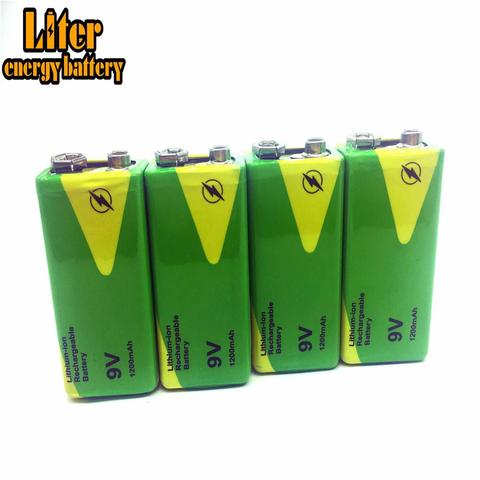 1/2/4 Pieces High Quality 9 V 1200 MAh Rechargeable Ni-MH Battery For Interphone Smoke Alarm Car Toys 9V Nimh Batteries Replace ► Photo 1/6