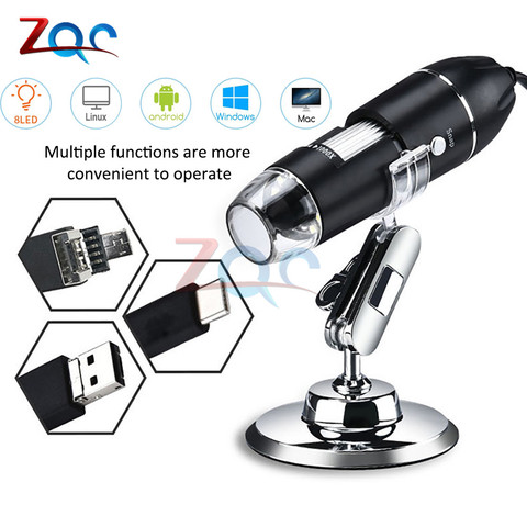 Portable Microscope 50x -500x/1000x/1600x Magnification Digital Microscope Endoscope 3 in 1 USB Adapter for Mac/Window/Andriod ► Photo 1/6