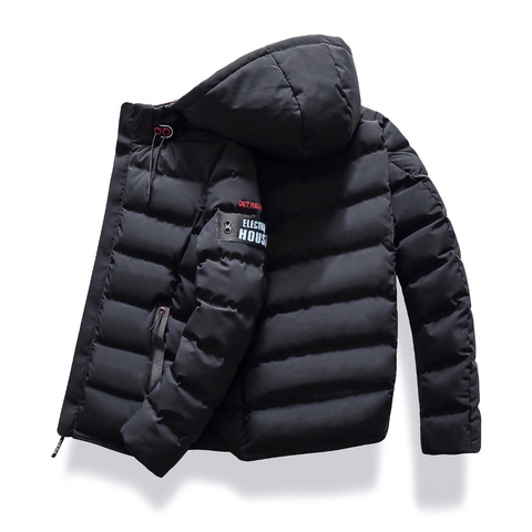 2022 Streetwear Fashion Men Hooded Winter Jacket Coat Keep Warm Mens Windbreaker Outwear Casual Slim Fit Male Overcoat ► Photo 1/6