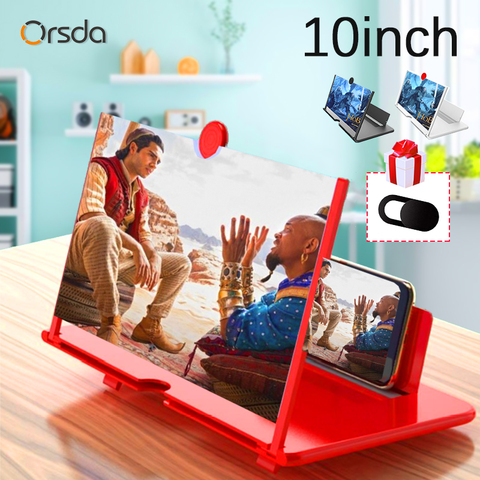 10 Inch 3D Mobile Phone Screen Magnifier HD Video Amplifier Stand Bracket with Movie Game Magnifying Folding Phone Desk Holder ► Photo 1/6