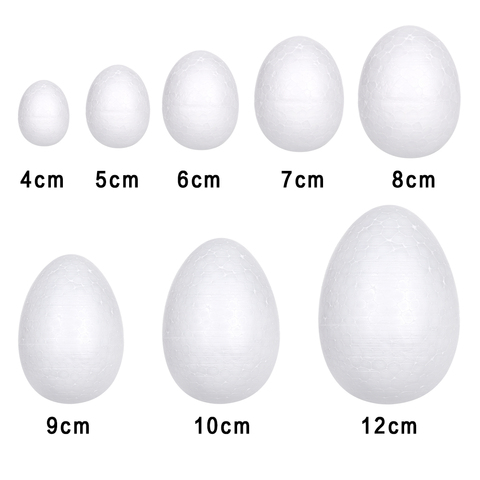 10 Pcs White Craft Balls Styrofoam Foam Egg Easter Party Decoration DIY Painting Ball Toys Kids Favors Creative Handmade Gifts ► Photo 1/6