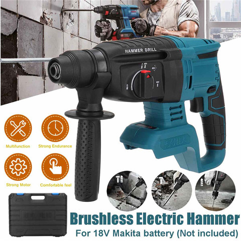 Handheld Electric Hammer Rechargeable Brushless Cordless Rotary Hammer Impact Drill Demolition Power Tool for 18V Makita Battery ► Photo 1/1