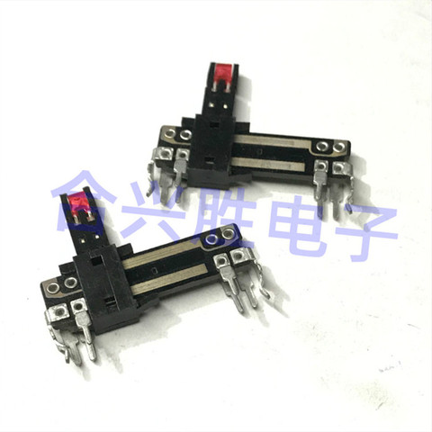 35mm straight slide mono / stereo sliding potentiometer audio radio recorder straight slide fader B100K with light ► Photo 1/5