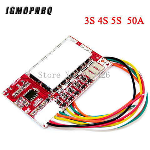 3S 4S 5S 50A BMS Board 3.2V/3.7V Iron Phosphate LiFePO4 Battery BMS 3.2/3.7V 18650 Lithium Battery Protection Board w/Balance ► Photo 1/2