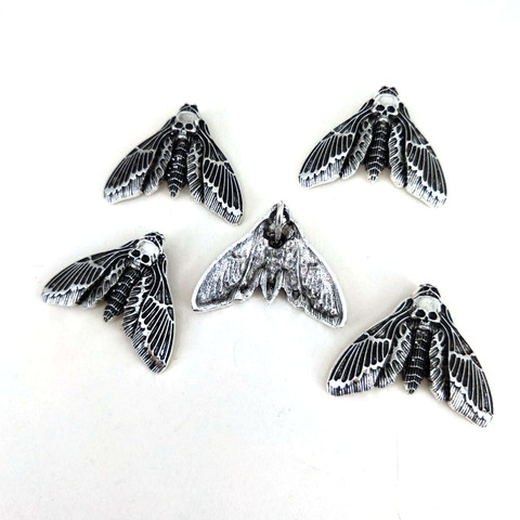 hzew 50pcs new accessories Animal moth skull head moth pendant for women man ► Photo 1/5