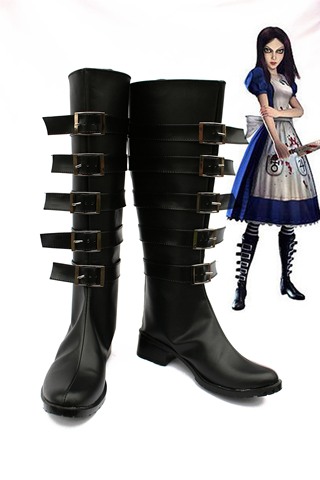 Alice Madness Returns Cosplay Boots Shoes For Adult Women Halloween Christmas Party Boots Game Alice Madness Returns Cos Shoes ► Photo 1/6