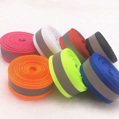 5 yards Safety Silver Reflective Sew On Fabric Tape Strap Vest Webbing 20mm/10mm ► Photo 1/6