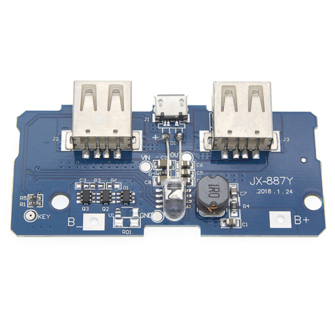 5V 2A Power Bank Charger Module Charging Circuit Board Step Up Boost Power Supply Module 2A Dual USB Output 1A Input ► Photo 1/1