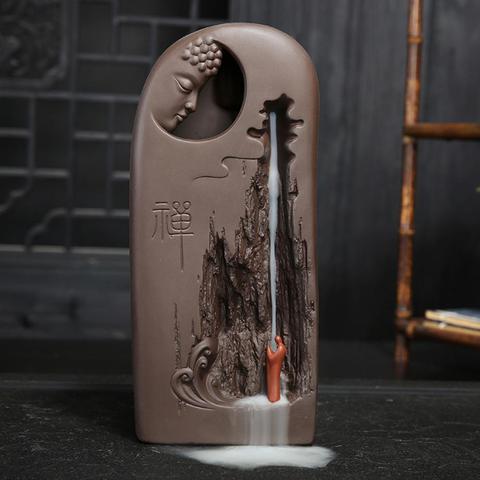 Backflow Incense Burner Ceramic Holder Buddha Waterfall Incense Burner Censer Ganesha Burner Buddhist Decoration For Home ► Photo 1/5