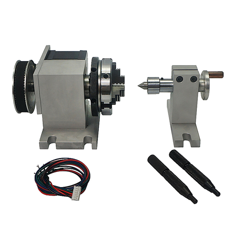 New CNC tailstock Rotary Axis 4th Axis with Chuck 65mm for woodworking engraving machine ► Photo 1/6