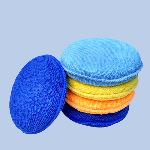 1pc Ultra-soft Microfiber Car Wax Applicator Pad 17cm Diameter Polishing Sponge with Finger Pocket Auto Care Remover Cleaner ► Photo 1/5