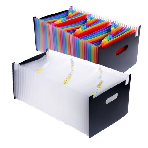 13/24/37 Pockets Expanding File Folder A4 Large Plastic Expandable File Organizers Standing Accordions Folder Carpeta Archivador ► Photo 1/6