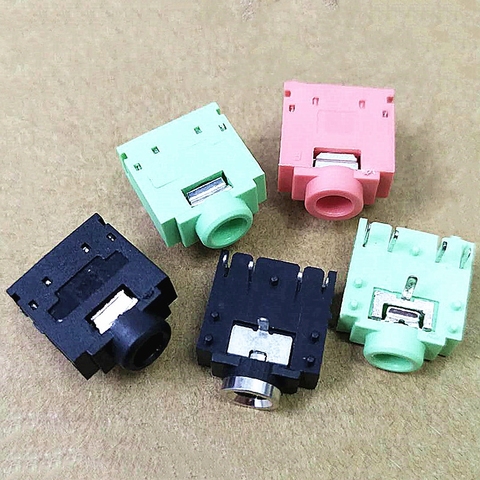 10PCS PJ-307 PJ307 5Pin 3.5mm Stereo Jack Socket Audio Jack Connector PCB Red Black Green optional ► Photo 1/4