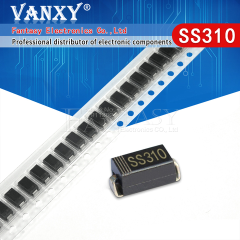 100PCS SS310 SMD SR310 Schottky Barrier Rectifier Diode 3A 100V DO-214AC SMA ► Photo 1/3