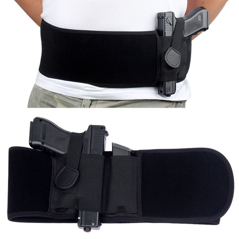 Tactical Belt Holster Military Pistol Holsters Elastic Wide Belt Outdoor Hunting Portable Hidden Gun Holster Universal Glock ► Photo 1/6