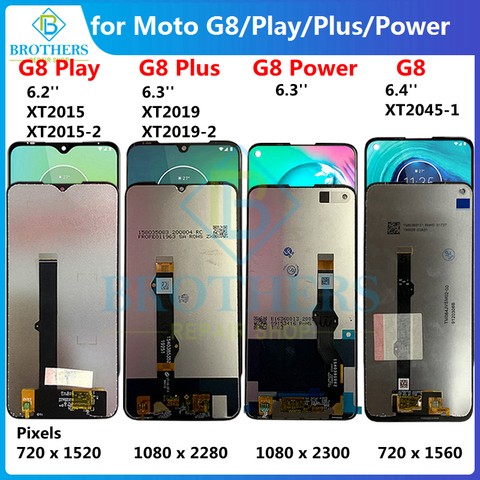For Motorola Moto G8 Play G8 Plus G8 Power LCD Display Touch Screen Digitizer XT2022 XT2015 XT2045 LCD Assembly G8Play G8plus ► Photo 1/1