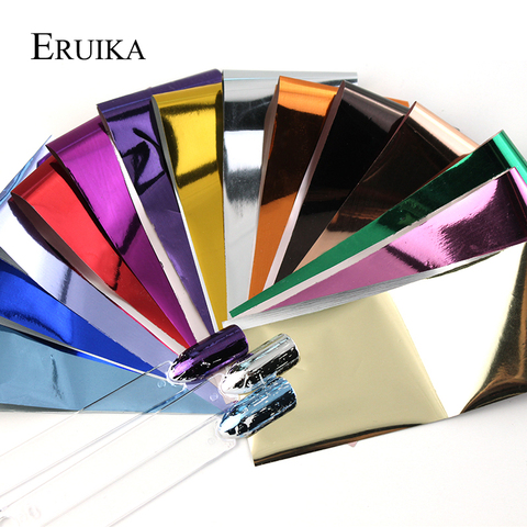 ERUIKA 14pcs Charm Foils for Nail Holographic Transfer Foil Wraps Sticker Decals Starry Paper Manicure Decor Set Nail Art Tips ► Photo 1/6