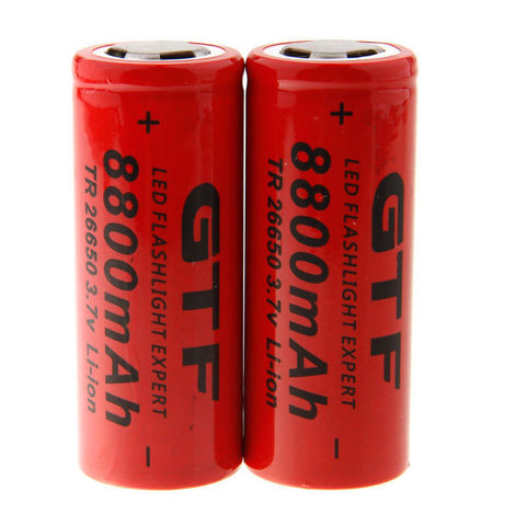 GTF 26650 8800mAh Lithium Battery Rechargeable Batteries 26650 8800mAh Battery for High Power Flashlight ► Photo 1/4