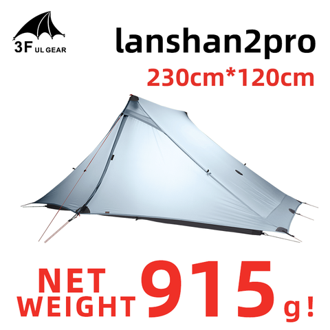 3F UL GEAR LanShan 2 pro Tent 2 Person Outdoor Ultralight Camping Tent 3 Season Professional 20D Nylon Both Sides Silicon Tent ► Photo 1/6