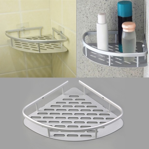 1 pcs Aluminum Shower Wall Mount Corner Shelf Holder Bathroom Storage Organizer Kit Set ► Photo 1/6