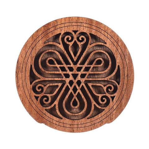 Guitar Wooden Soundhole Sound Hole Cover Block Feedback Buffer Mahogany Wood for EQ Acoustic Folk Guitars 7# ► Photo 1/6