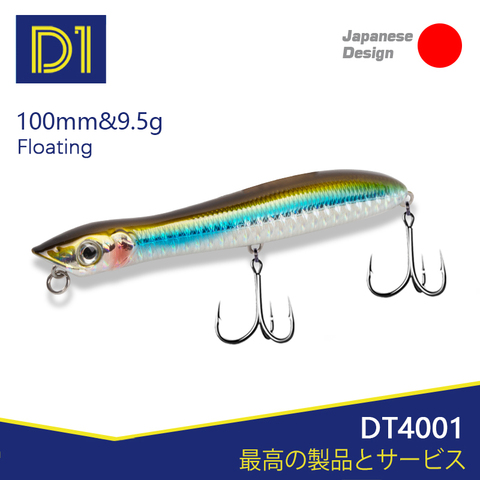 D1 PATCHINKO 100 popper&pencil fishing lure Snake head wobblers 100mm/140mm 9.5/26g hard Baits DT4001 ► Photo 1/6