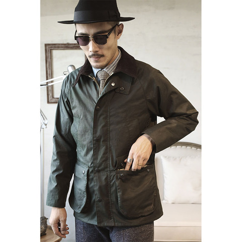 BBR-0002 Read Description! Asian size genuine super quality cotton wax water proof jacket ► Photo 1/6