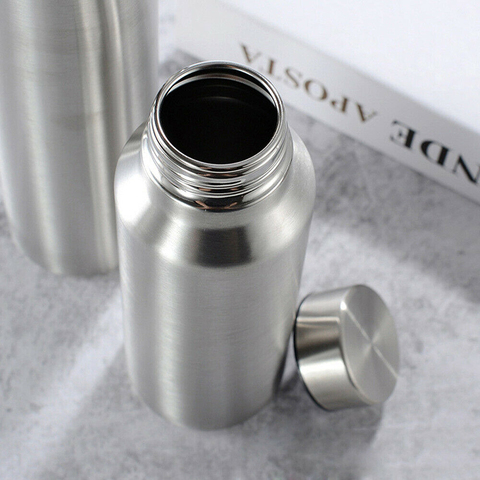 2022 650/1000ml Stainless Steel Sports Water Bottle Thermos Mug Leak_Proof Thermosmug Single Wall Vacuum Camping Gym Metal Flask ► Photo 1/6