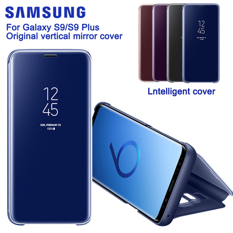 Smart Mirror Phone Case For Samsung Galaxy S9 S9 Plus S9Plus Original All Inclusive Anti-fall Smart Sleep Clamshell Cover ► Photo 1/6