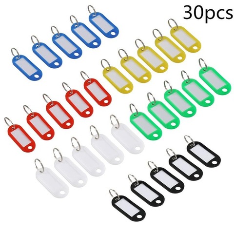 Multi-color Keychain Key ID Label Tags Luggage ID Tags Hotel Number Classification Card with Key Rings Keychain (Random Color) ► Photo 1/6
