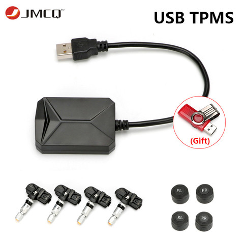 JMCQ USB Android TPMS Tire Pressure Monitoring System Display for Android Car DVD Radio Multimedia Player With 4 sensors ► Photo 1/6