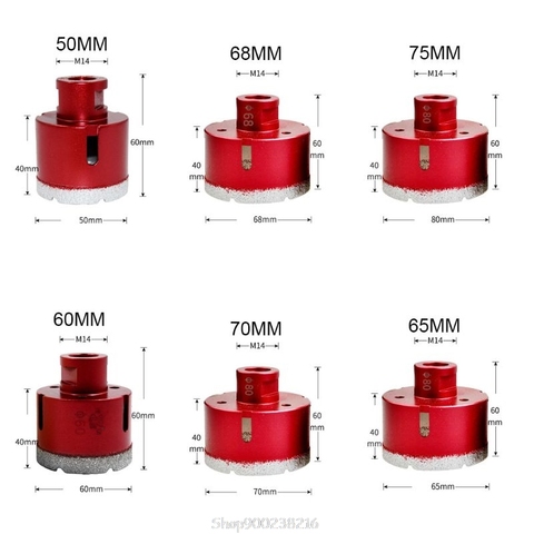 6-75mm M14 Vacuum Brazed Drill Bit High Hardness Less Resistance Hole Saw Cutter for Marble Concrete Au17 20 Dropship ► Photo 1/6