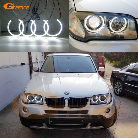 For BMW E83 X3 Facelift 2007 2008 2009 2010 Excellent Ultra bright smd led Angel Eyes kit DRL Car styling ► Photo 1/6