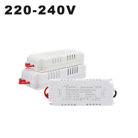 Dimmable Electronic Transformer AC 220V to AC 12V 60W 80W 105W 120W 160W 180W 200W CE Certification For Halogen Light Bead ► Photo 1/6