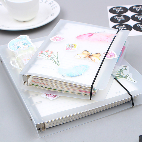 A5 A6 Spiral Notebook Cover Loose Diary Coil Ring Binder Filler Paper Seperate Planner Receive Bag Card Storage ► Photo 1/6